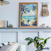 Charger l'image dans la galerie, Broderie Diamant - Journée ensoleillée à la plage 40x50cm toile tendue sur châssis