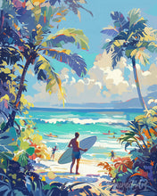 Charger l'image dans la galerie, Diamond Painting - Broderie Diamant - Journée ensoleillée à la plage 40x50cm toile tendue sur châssis