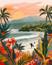 Charger l'image dans la galerie, Diamond Painting - Broderie Diamant - Plage tropicale 40x50cm toile tendue sur châssis