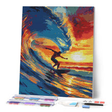 Charger l'image dans la galerie, Broderie Diamant - Surf sur grande vague