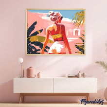Charger l'image dans la galerie, Broderie Diamant - Balade estivale 40x50cm toile tendue sur châssis