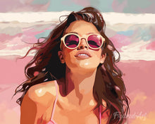 Charger l'image dans la galerie, Diamond Painting - Broderie Diamant - Joie en bord de mer 40x50cm toile tendue sur châssis