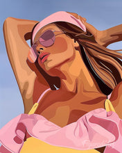 Charger l'image dans la galerie, Diamond Painting - Broderie Diamant - Fille embrassée par le soleil