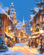 Charger l'image dans la galerie, Diamond Painting - Broderie Diamant - Village Illuminé de Noël 40x50cm toile tendue sur châssis