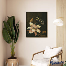 Charger l'image dans la galerie, Broderie Diamant - Papillon Mormon et Fleur