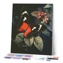Charger l'image dans la galerie, Broderie Diamant - Papillon Moneta Longwing et Feuillage