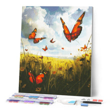 Charger l'image dans la galerie, Broderie Diamant - Papillons Petites Tortues voletant
