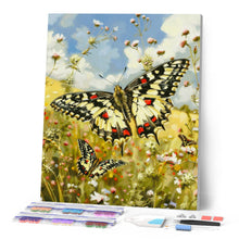 Charger l'image dans la galerie, Broderie Diamant - Papillon Proserpine et Fleurs des Champs
