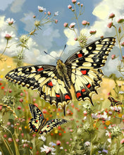 Charger l'image dans la galerie, Diamond Painting - Broderie Diamant - Papillon Proserpine et Fleurs des Champs