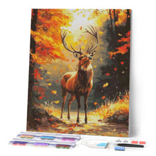 Charger l'image dans la galerie, Broderie Diamant - Cerf majestueux en Automne