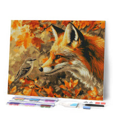 Charger l'image dans la galerie, Broderie Diamant - Renard et oiseau en Automne