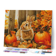 Charger l'image dans la galerie, Broderie Diamant - Lapin et citrouilles