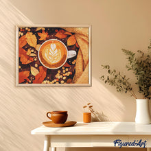 Charger l&#39;image dans la galerie, Broderie Diamant - Café au lait en Automne