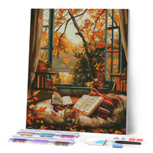 Charger l'image dans la galerie, Broderie Diamant - Lecture cosy en Automne