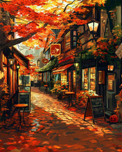 Charger l&#39;image dans la galerie, Diamond Painting - Broderie Diamant - Rue du café en Automne