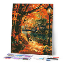 Charger l'image dans la galerie, Broderie Diamant - Promenade du chien en Automne