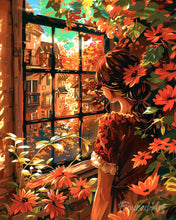 Charger l'image dans la galerie, Diamond Painting - Broderie Diamant - Vue automnale depuis la fenêtre