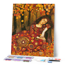Charger l'image dans la galerie, Broderie Diamant - Femme en Automne inspirée de Klimt