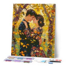 Charger l'image dans la galerie, Broderie Diamant - Étreinte d'Automne inspirée de Klimt