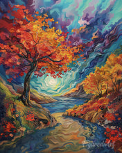 Charger l'image dans la galerie, Diamond Painting - Broderie Diamant - Automne surréaliste inspiré de Van Gogh