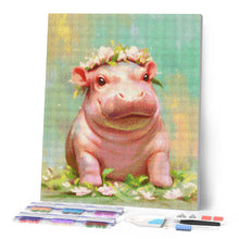 Charger l'image dans la galerie, Broderie Diamant - Bébé Fille Hippopotame