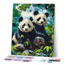 Charger l'image dans la galerie, Broderie Diamant - Jumeaux Pandas Géants