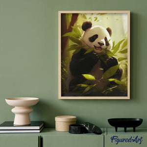 Broderie Diamant - Panda Grignotant