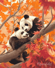 Charger l'image dans la galerie, Diamond Painting - Broderie Diamant - Jumeaux Pandas en Automne