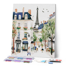 Charger l'image dans la galerie, Broderie Diamant - Aquarelle Rue de Paris