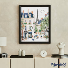 Charger l'image dans la galerie, Broderie Diamant - Aquarelle Rue de Paris