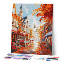 Charger l'image dans la galerie, Broderie Diamant - Vieille ville en automne