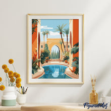 Charger l'image dans la galerie, Broderie Diamant - Villa marocaine luxeuse