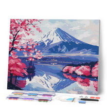 Charger l'image dans la galerie, Broderie Diamant - Mont Fuji et Lac aux Cerisiers en Fleurs