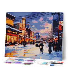 Charger l'image dans la galerie, Broderie Diamant - Rue d’Hiver Rétro au Japon