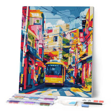 Charger l'image dans la galerie, Broderie Diamant - Bus de la Ville de Tokyo 40x50cm toile tendue sur châssis