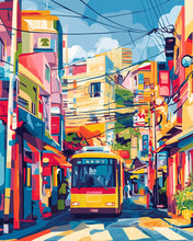 Charger l'image dans la galerie, Diamond Painting - Broderie Diamant - Bus de la Ville de Tokyo 40x50cm toile tendue sur châssis