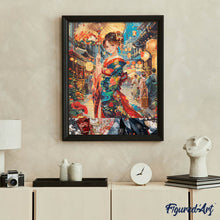 Charger l'image dans la galerie, Broderie Diamant - Jeune Fille en Kimono au Festival des Lanternes 40x50cm toile tendue sur châssis