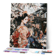 Charger l'image dans la galerie, Broderie Diamant - Geisha dans une Rue Vintage