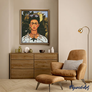 Broderie Diamant - Frida - Autoportrait au collier d'épines et colibri
