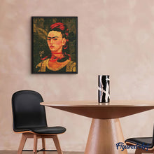 Charger l&#39;image dans la galerie, Broderie Diamant - Frida - Autoportrait avec singe 1940