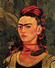 Charger l&#39;image dans la galerie, Diamond Painting - Broderie Diamant - Frida - Autoportrait avec singe 1940