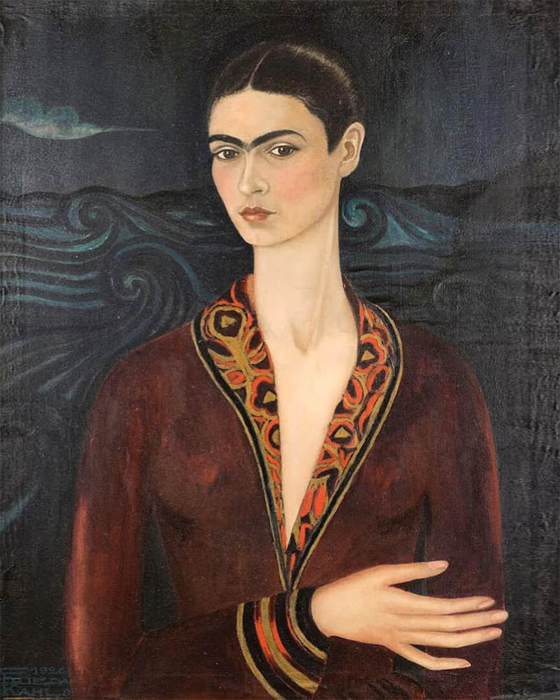 Diamond Painting - Broderie Diamant - Frida - Autoportrait en robe de velours