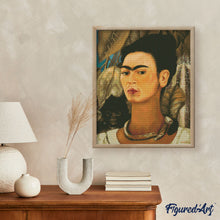Charger l&#39;image dans la galerie, Broderie Diamant - Frida - Autoportrait au singe 1938