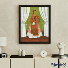 Charger l&#39;image dans la galerie, Broderie Diamant - Frida - Autoportrait dédié à Léon Trotsky