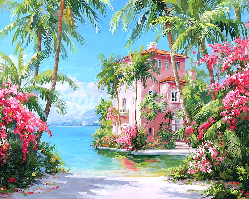 Diamond Painting - Broderie Diamant - Maison de la Côte Paradisiaque