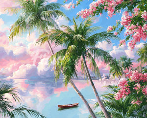 Diamond Painting - Broderie Diamant - Lagon de Rêve Tropical