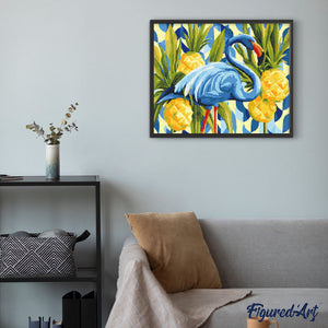 Broderie Diamant - Flamant bleu