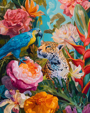 Charger l'image dans la galerie, Diamond Painting - Broderie Diamant - Perroquet et léopard