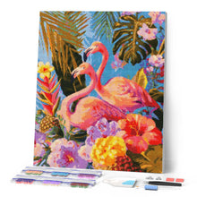 Charger l'image dans la galerie, Broderie Diamant - Flamants roses jumeaux