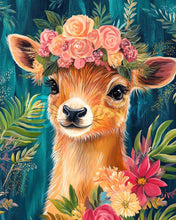 Charger l&#39;image dans la galerie, Diamond Painting - Broderie Diamant - Faon fleuri